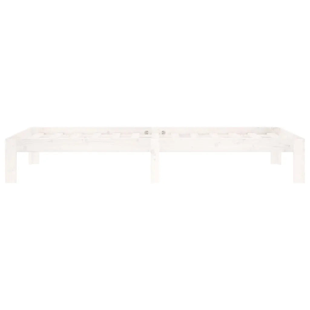 Giroletto-Struttura Letto Bianco in Legno Massello di Pino 90x200 cm 885247
