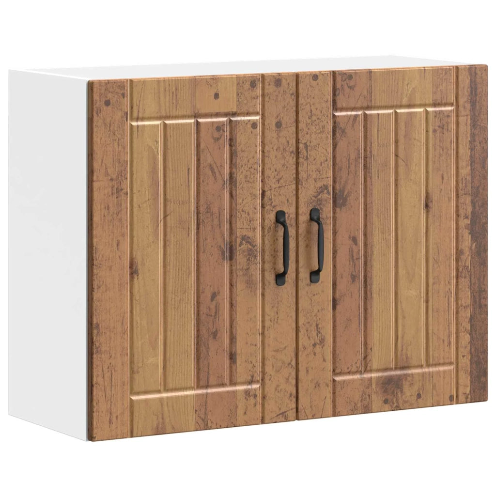 Armoire murale de cuisine Lucca vieux bois bois ingénierie