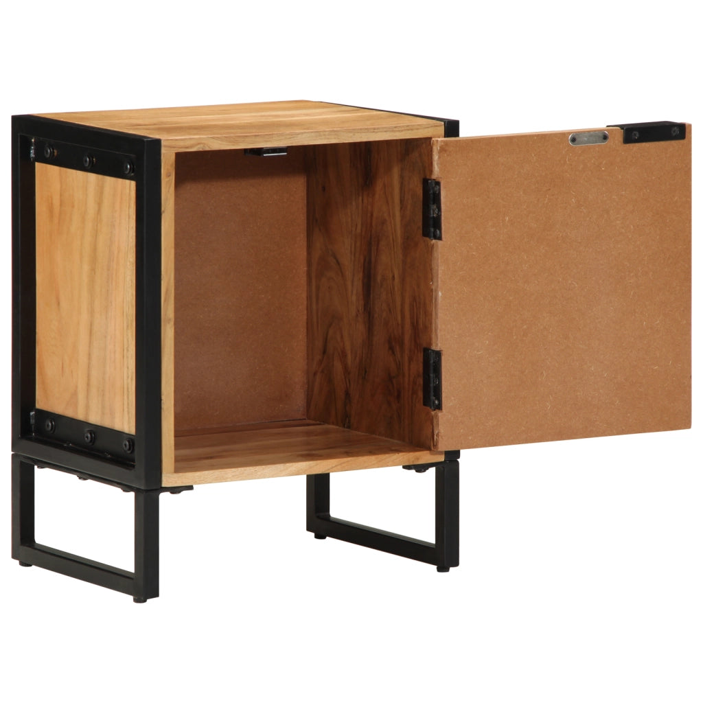 Comodino 40x30x50 cm in legno massello di acacia