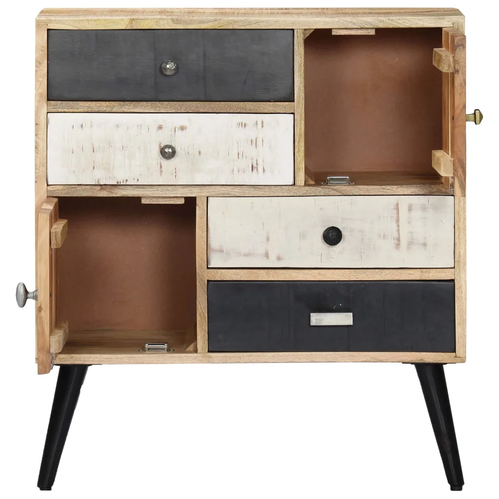 Credenza | Madia | Buffet da pranzo | Armadio da pranzo 70x30x78 cm in Legno Massello di Mango