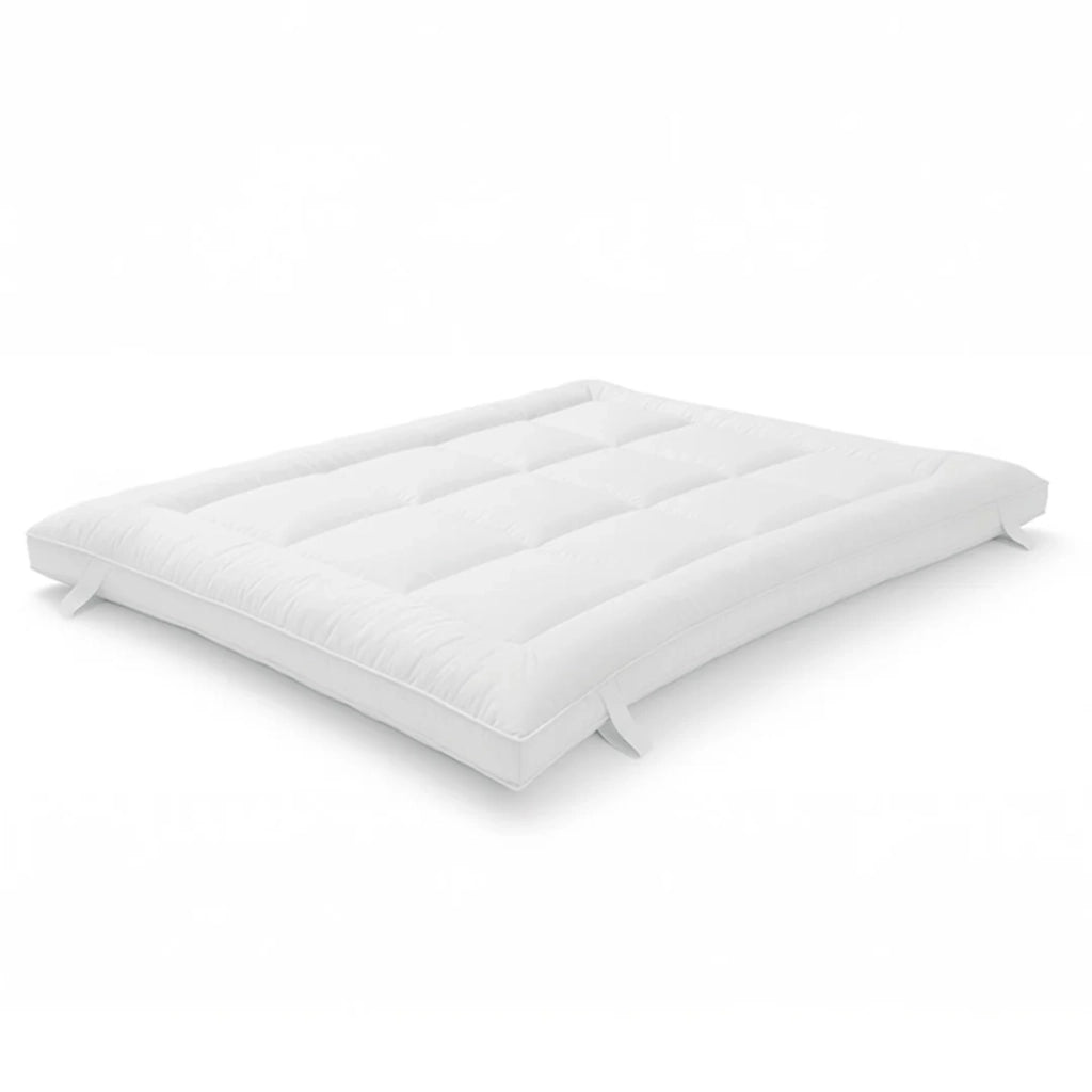 Topper 140x200 cm in Ovatta da 800 gr | Coprimaterasso Imbottito in Palline di Ovatta con Rivestimento in Microfibra Traspirante | Comfort e Volume Extra | Protezione Materasso