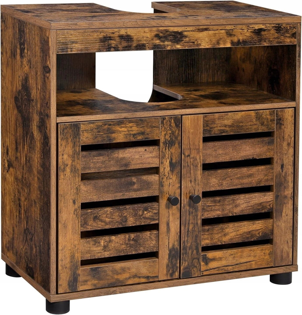 Mobiletto da bagno Valora rustico marrone sottolavabo in stile loft | durevole