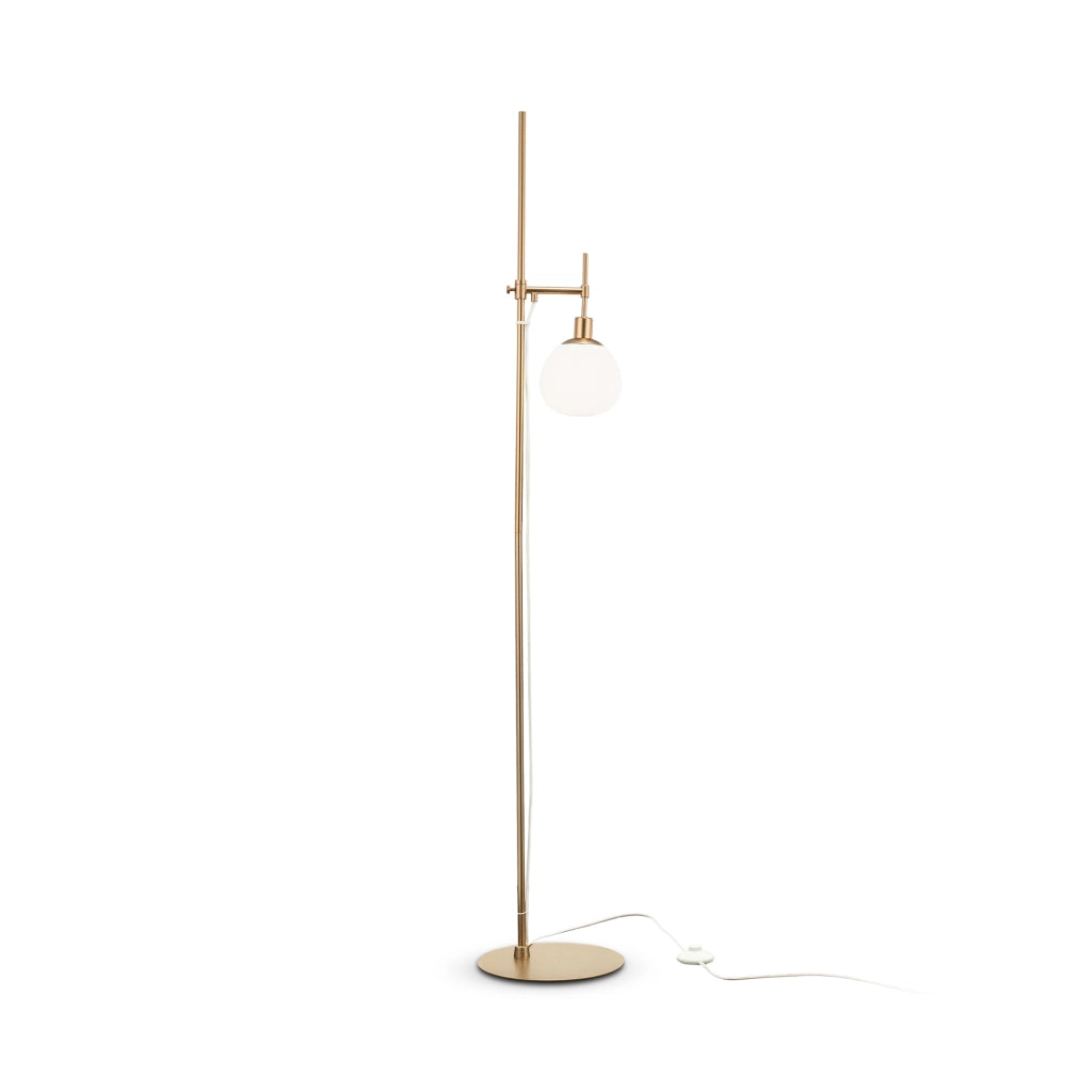 Maytoni Lampada da terra contemporanea Erich 1 luce E14 oro rosa metallo diffusore vetro
