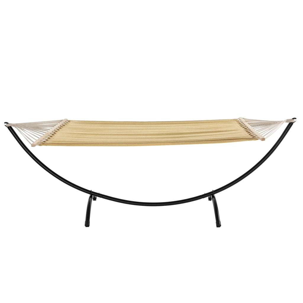 Amaca con struttura cotone poliestere metallo 210 cm beige nero 03_0002172