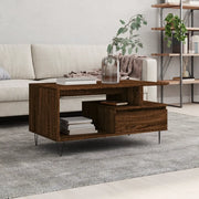 Tavolino Salotto-Tavolino da soggiorno-Tavolo Rovere Marrone 90x49x45 cm Legno Multistrato 249005