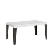 Tavolo allungabile 120/380x90 cm Flame Premium colore bianco frassino gambe antracite