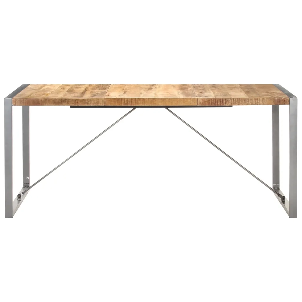 Tavolo da Pranzo 180x90x75 cm in Legno Massello di Mango Grezzo 321564