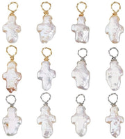 Cavalletti per gioielli 6 pezzi - Perle barocche - Lus dorato a messing - Creazione di gioielli - Disegno unico - Materiale naturale