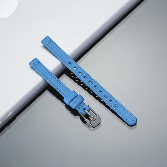 Cinturino orologio in canapa 12mm universale in nylon per sostituzione - Blu