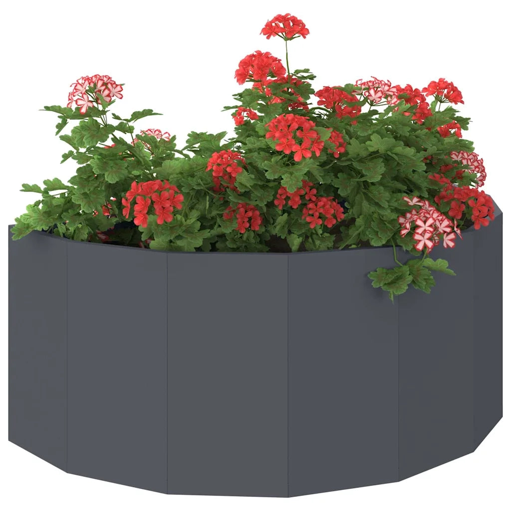 Fioriera | Cassetta per fiori | Vaso Antracite 90 x 45 x 35 cm Acciaio