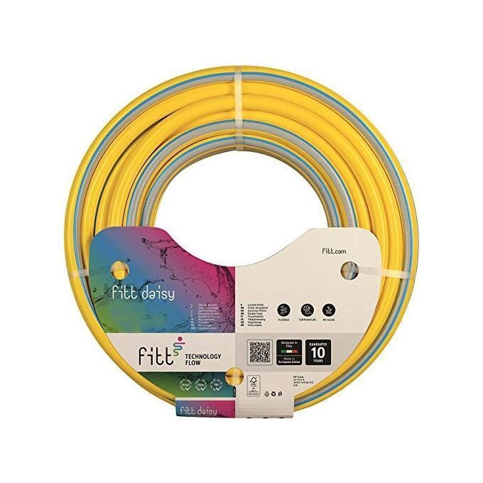 Fitt 76055L FITT Daisy Tubo per irrigazione 50 m 15 mm (5-8'') con maglia rinforzata e strato interno antialga colore Giallo