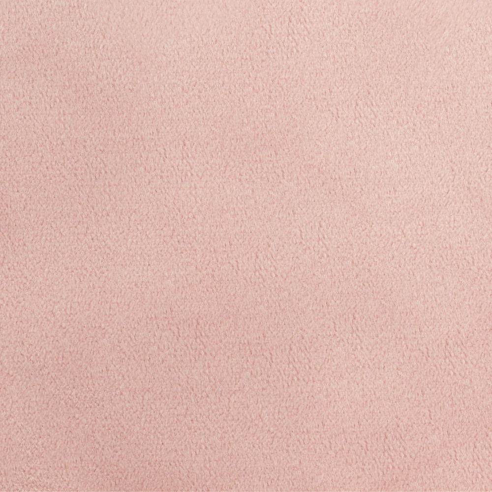 Cuscino decorativo tondo in velluto rosa 30 x 30 cm con nappe federa rimovibile