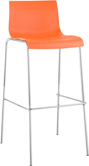 Sgabello da bar Hoover struttura cromata a 4 piedi 6