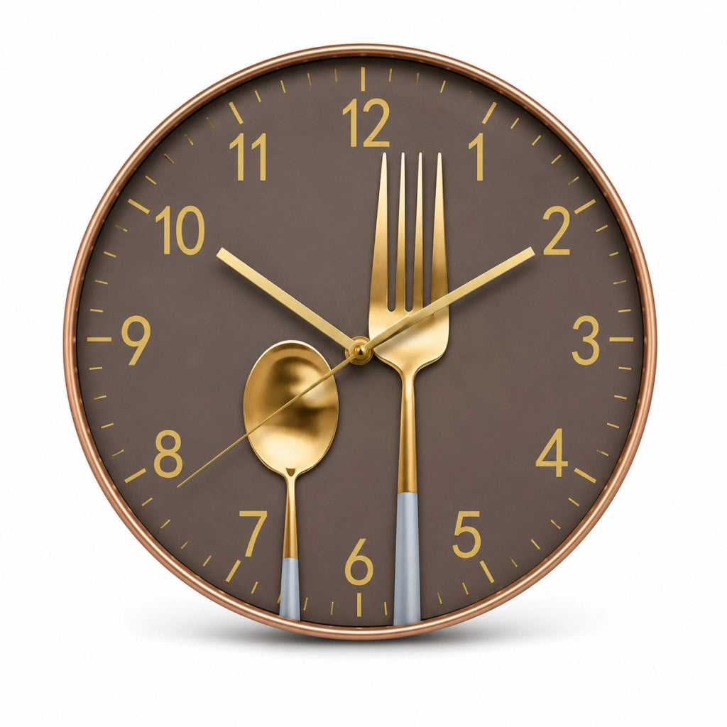 OROLOGIO DA PARETE CUCINA DESIGN POSATE MODERNO 30CM DECORAZIONE CASA