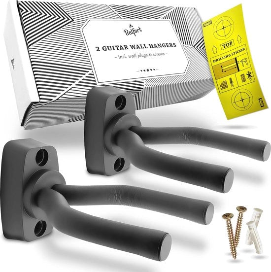 Sostegno per chitarra - Sostegno per chitarra per parete - Adatto per tutti gli strumenti a corda (set da 2)