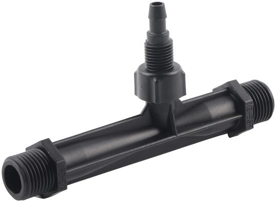 Iniettore di sostanza Kunststof Zwart - Tubo di irrigazione - Sistema Venturi - Duraturo - Resistente alla corrosione - Connettiore G1/2