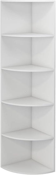 Libreria Fabienne, Bianco, 40 x 180 cm con 5 scomparti, adatto al montaggio a parete per una configurazione flessibile degli spazi
