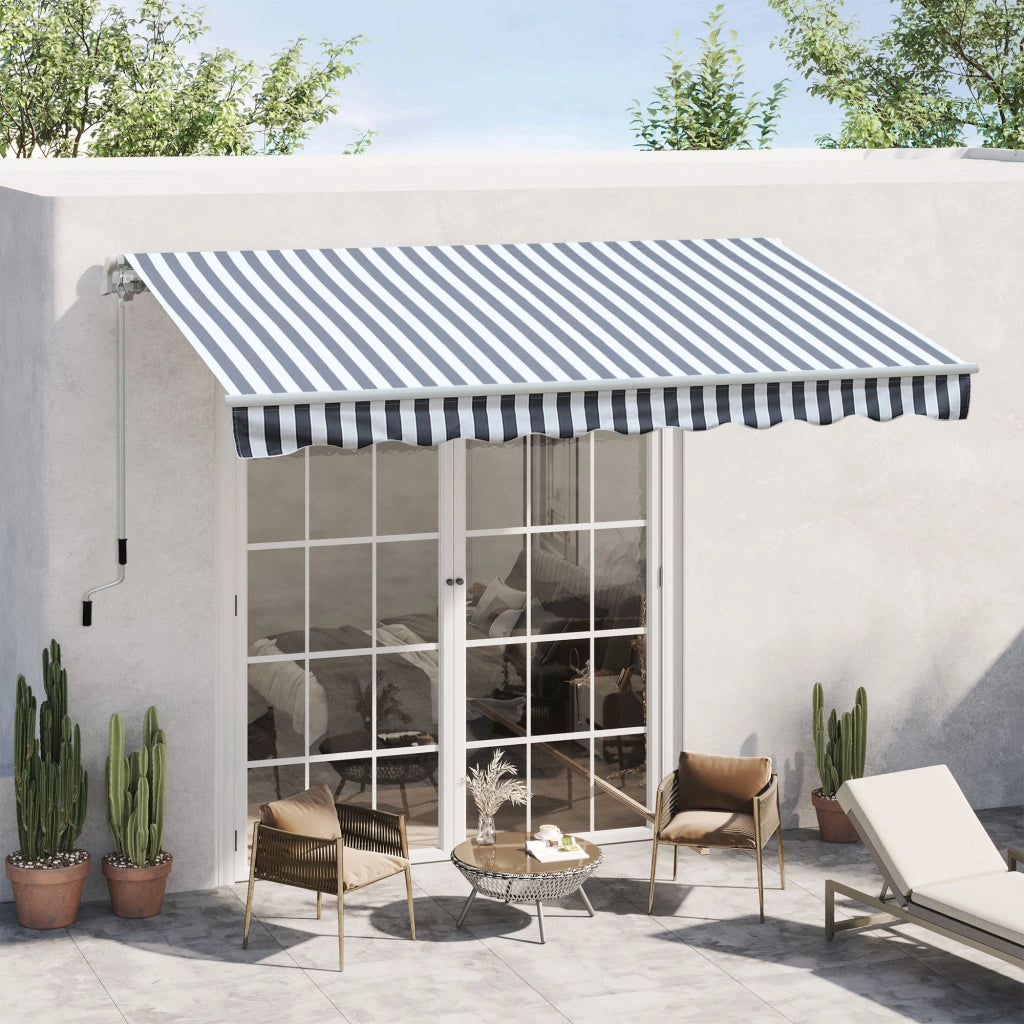 Tendone da balcone a bracci articolati ¨C zephmum ¨C grigio bianco 295x245 cm