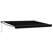 Tenda da Sole | Tenda Retrattile Nero 400 ¡Á 300 cm Poliestere e Alluminio