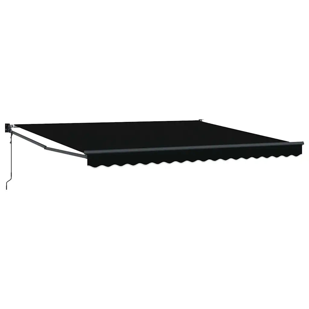Tenda da Sole | Tenda Retrattile Nero 400 ¡Á 300 cm Poliestere e Alluminio