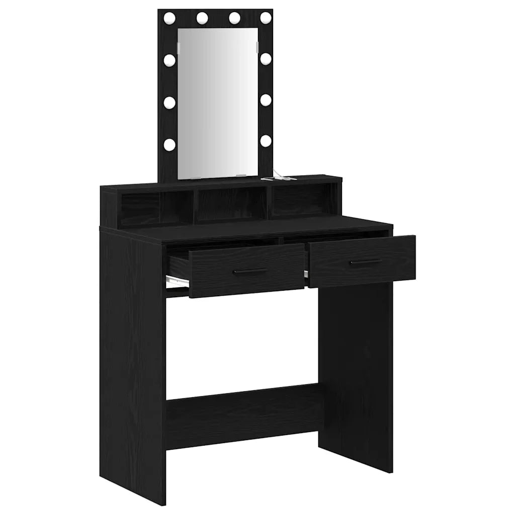 Tavolo da Trucco Nero 79 x 41 x 140 cm Legno ingegnerizzato 865164