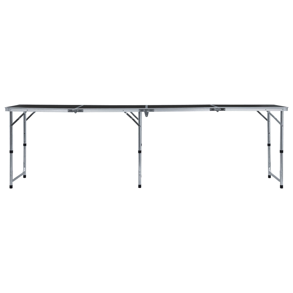 Tavolo da Campeggio Pieghevole in Alluminio Grigio 240x60 cm CFW9858378