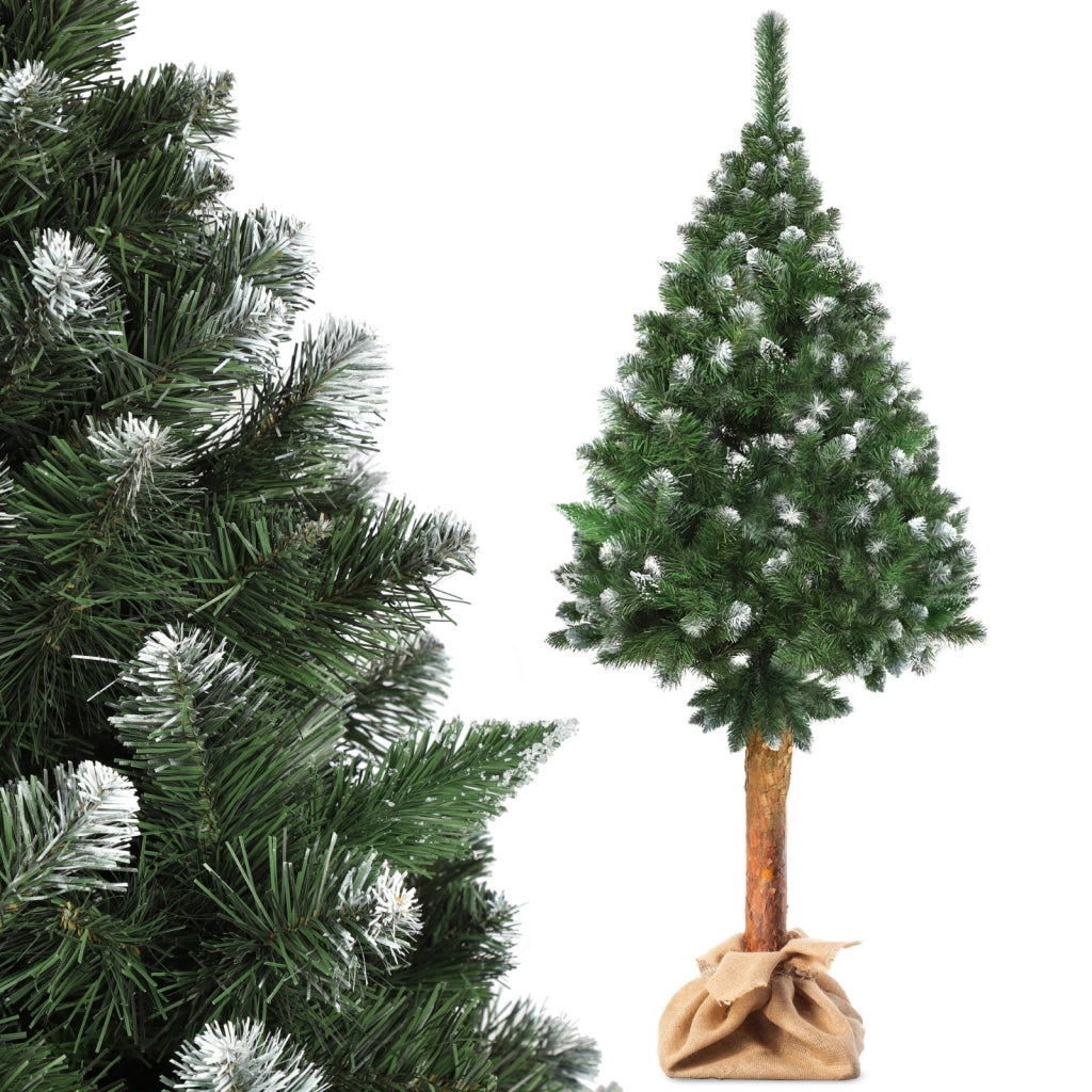 Albero di Natale artificiale KADAX su tronco, 160 cm, realistico, denso, a forma di diamante, stabile.