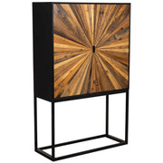 Credenza in legno di recupero marrone con 2 ante 100x40x160h cm