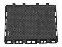 Chiusino ghisa telaio + coperchi o d400 75x82 due triangoli telec