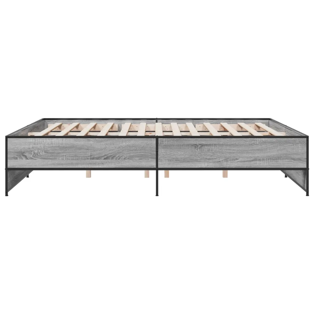 Giroletto Grigio Sonoma 180x200 cm in Legno Multistrato Metallo