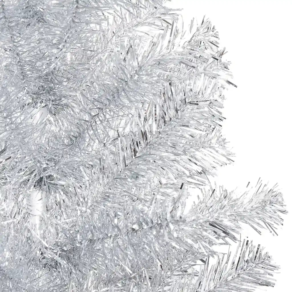 Albero di Natale Preilluminato con Palline Argento 120 cm PET 3077608