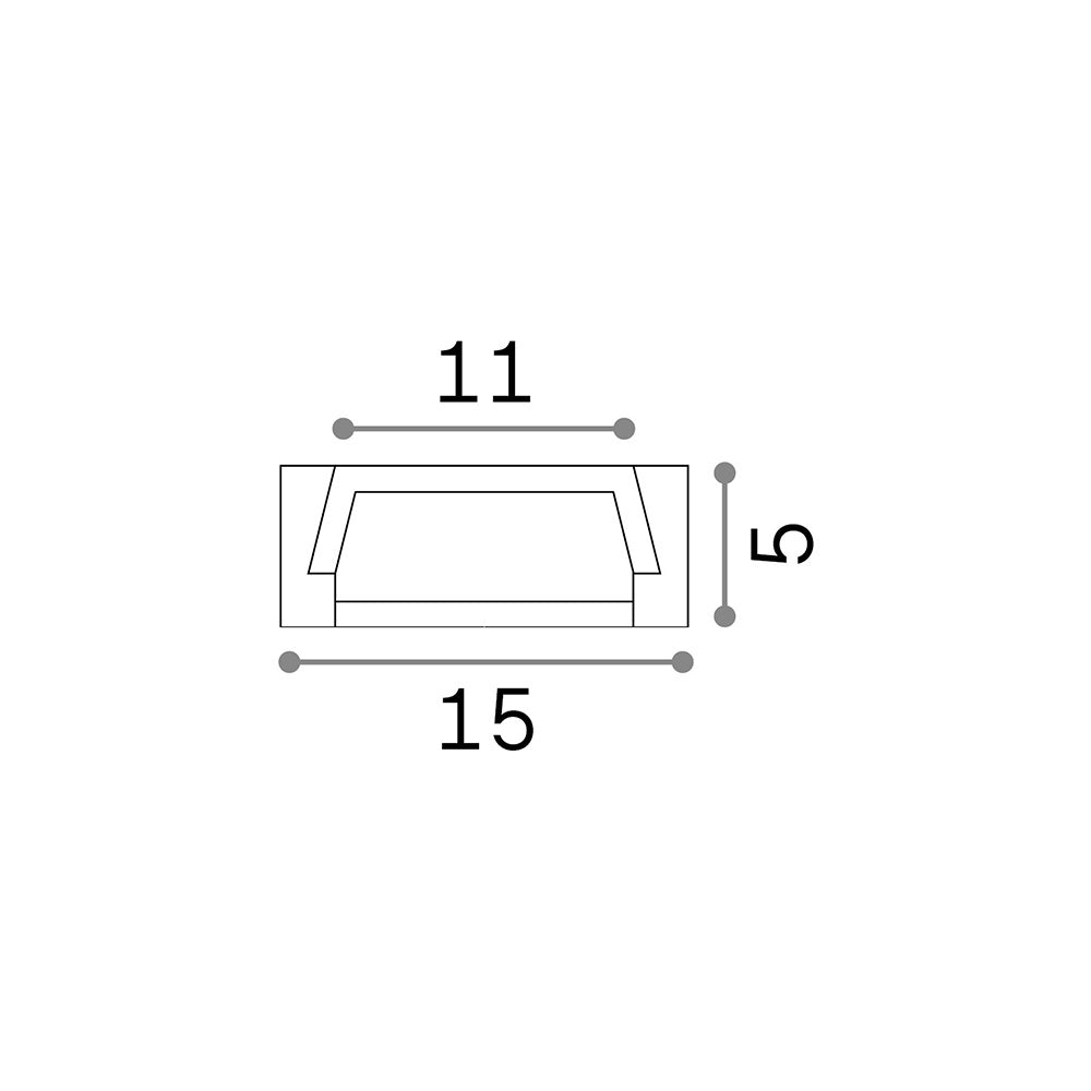 Profilo Slot Alluminio Cromo Sur D15X5 100Cm