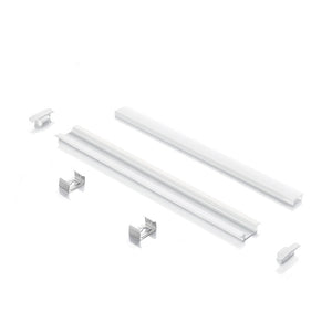 Profilo Slot Metallo Bianco Trim D25X5 100Cm