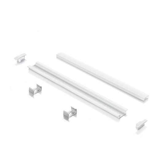 Profilo Slot Metallo Bianco Trim D25X5 100Cm