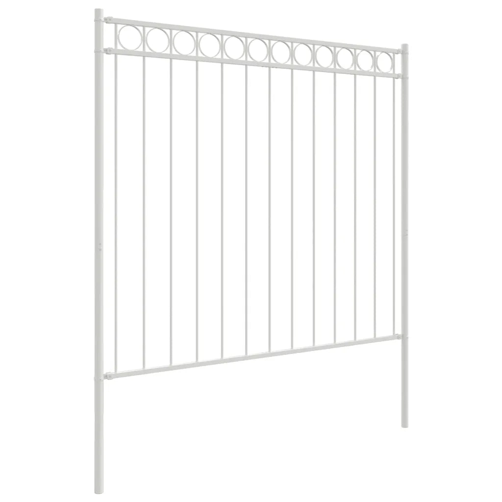 Elemento Recinzione ASSEN Bianco 170 x 200 cm Acciaio 42003925