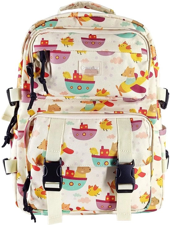 Zaino per Ragazzi e Ragazze Adolescenti, Zaino Leggero per Uomo e Donna per la Scuola, Zaino Causale per Viaggiatori, Zaino per Laptop 38 cm, Zaino con Impermeabilizzazione (Disegno Animato)