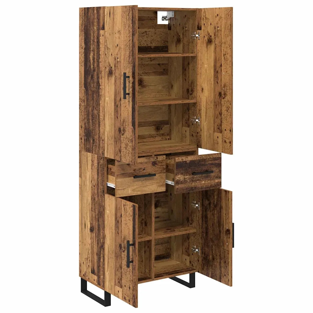 Credenza con cassetto 2 pcs Legno vecchio 69,5 x 34 x 180 cm 3415738