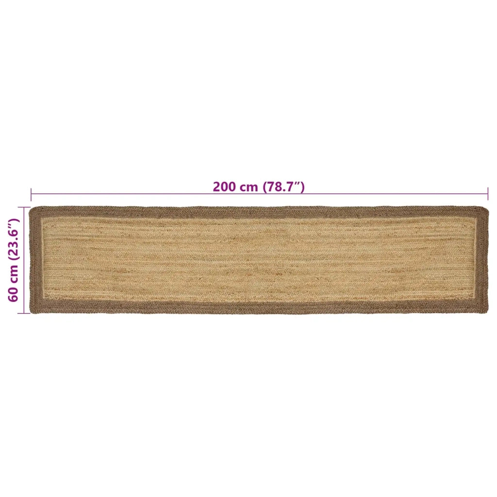 Tappeti per area Rettangolare Naturale e Grigio 60 x 200 cm 42010659