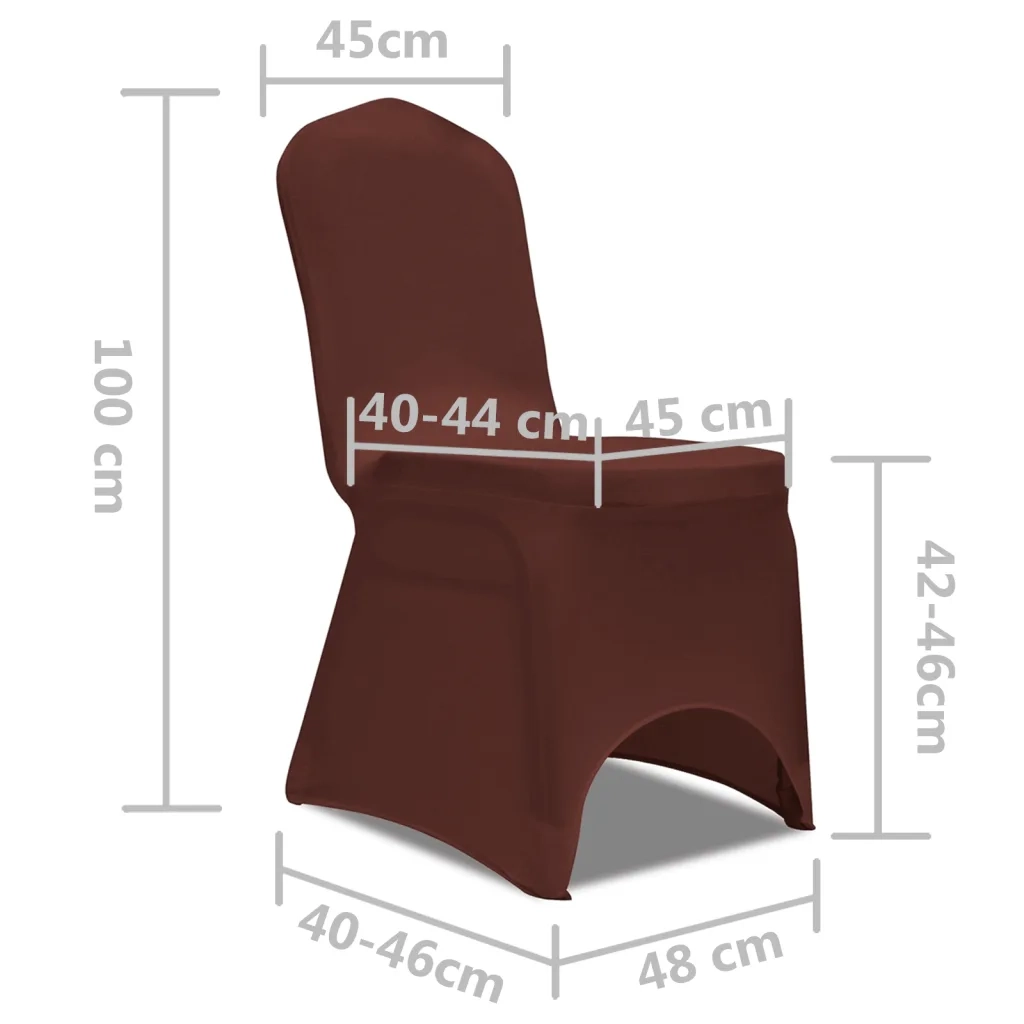 Fodera Elastica per Sedie 6 pz. Marrone CFW6686848