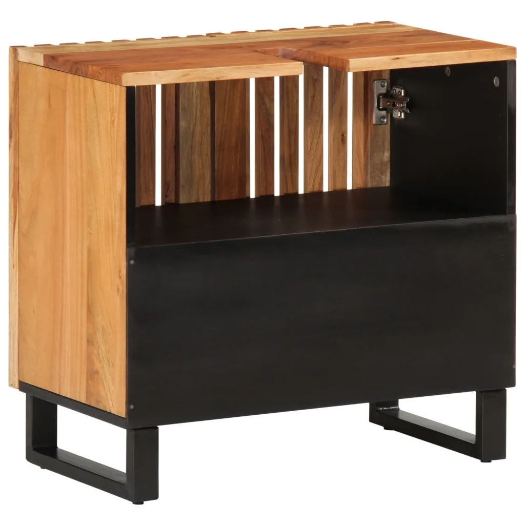 vidaXL Mobile Lavabo da Bagno 62x34x58cm in Legno Massello di Acacia