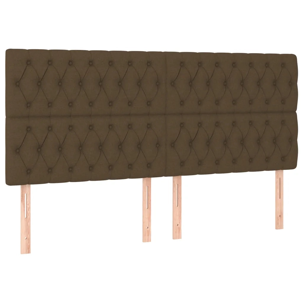 Giroletto a Molle con Materasso Marrone Scuro 180x200cm Tessuto 3136856