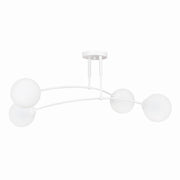 Plafoniera Emibig Pregos 4xE14 in vetro bianco 60cm