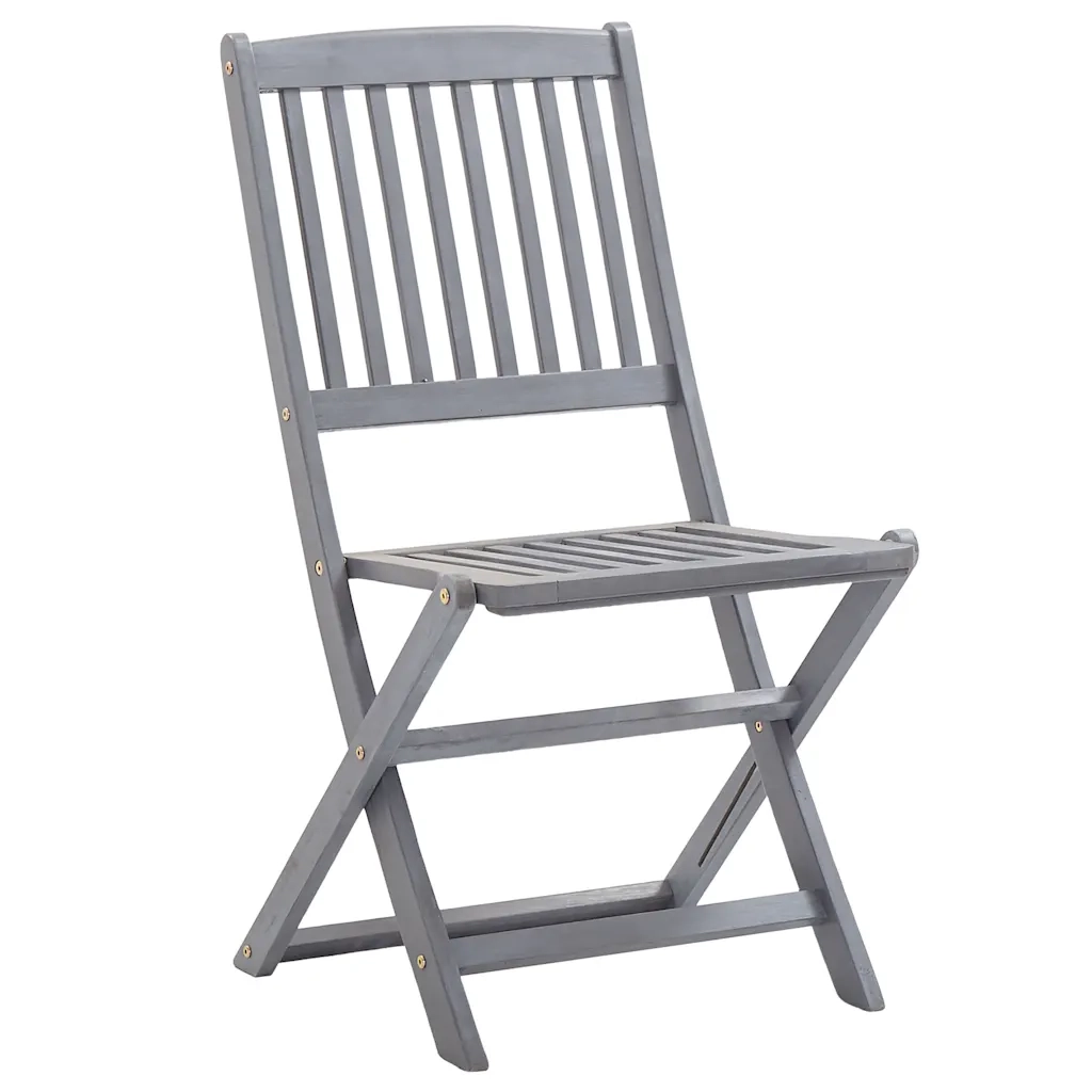 Sedie da Giardino Pieghevoli 8 pz con Cuscini Massello Acacia 3078290