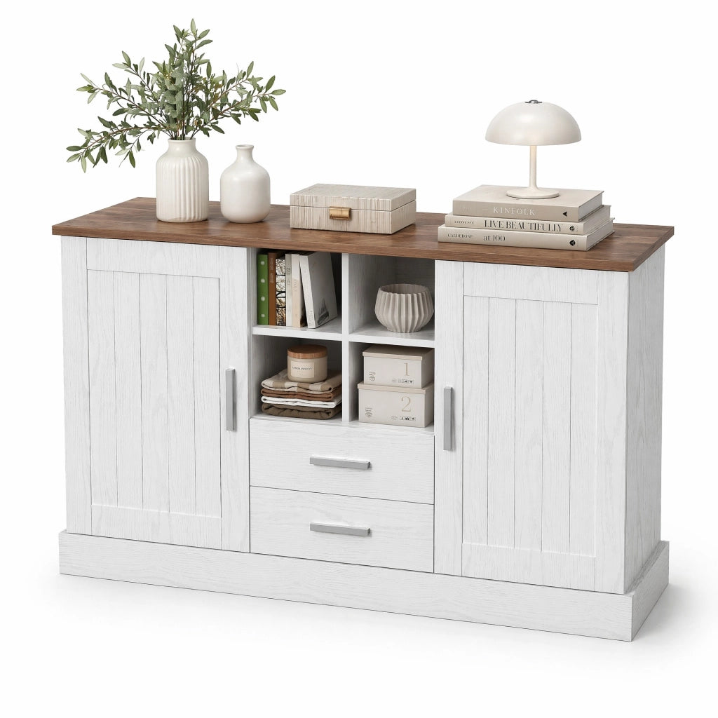 Credenza moderna 140 cm con 2 ante e 2 cassetti