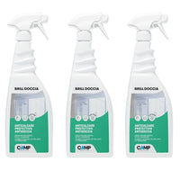 Kit 3 pezzi brill doccia anticalcare protettivo per vetri e ceramiche 750 ml