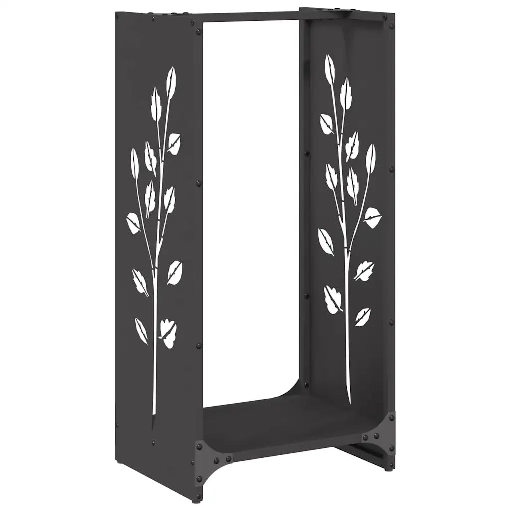Rastrelliera per Legna da Ardere Nera 40x30x80 cm CFW4912587
