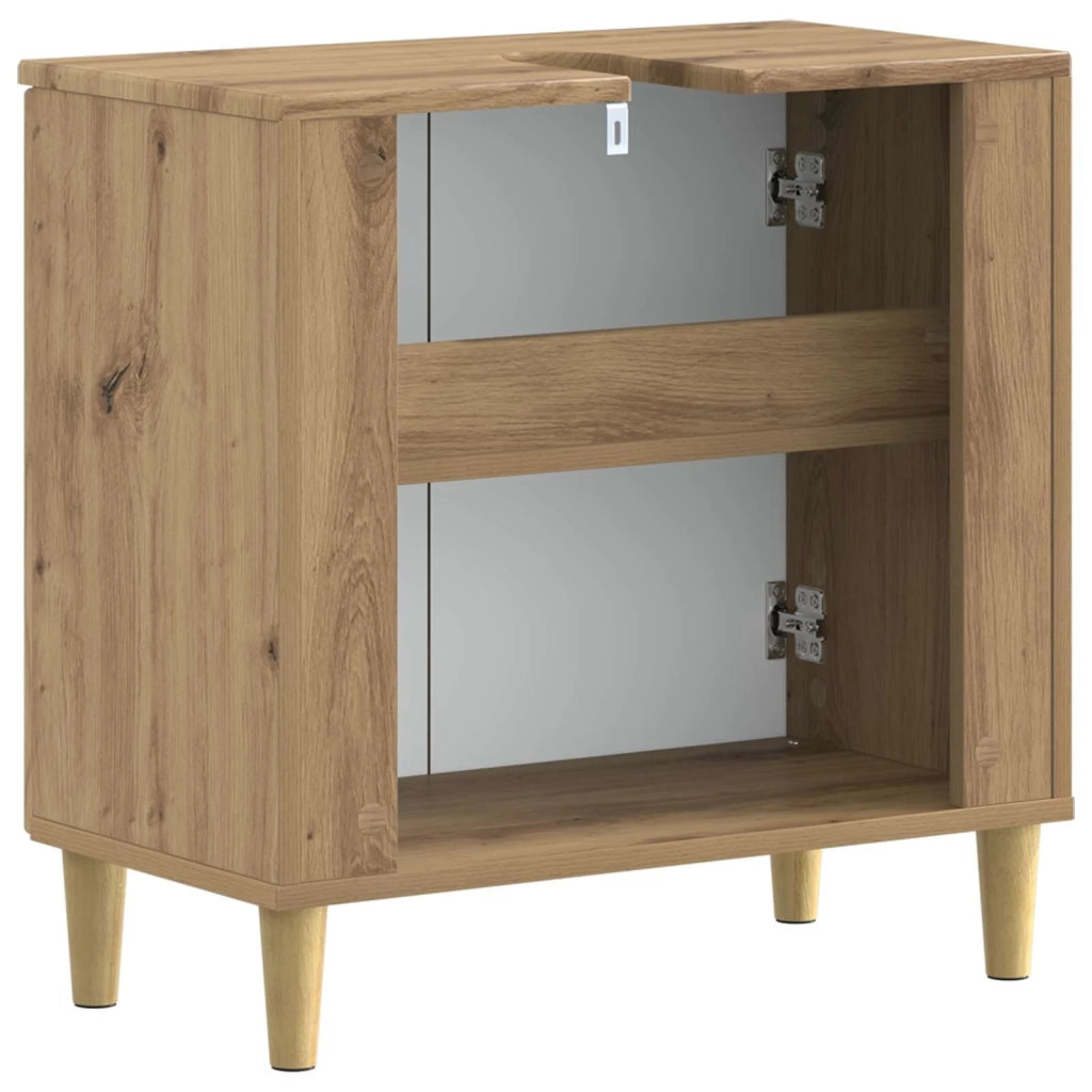 Armadio per Lavabo da Bagno DELFT Rovere Artigianale 897014