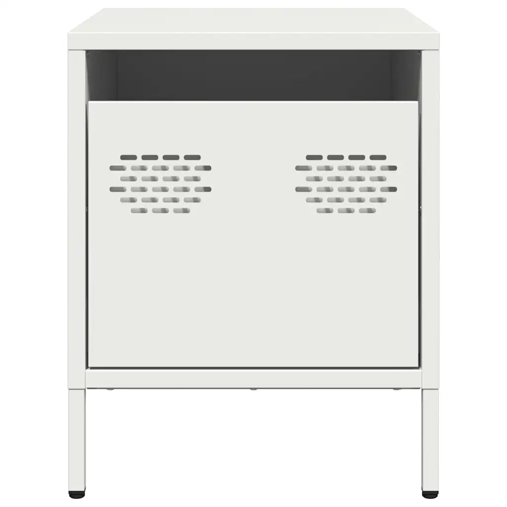 Comodini 2 pz Bianco 35x39x43,5 cm in Acciaio