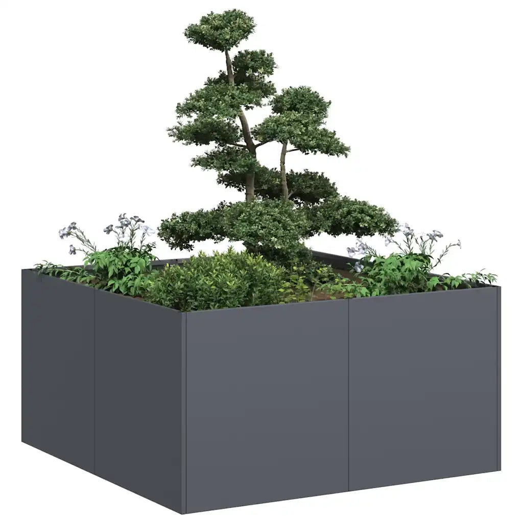 Fioriera Antracite 80x80x40 cm in Acciaio Laminato a Freddo 860740