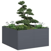 Fioriera Antracite 80x80x40 cm in Acciaio Laminato a Freddo 860740